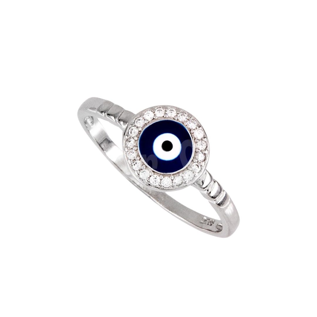 Anillo de plata 925 con ojo turco