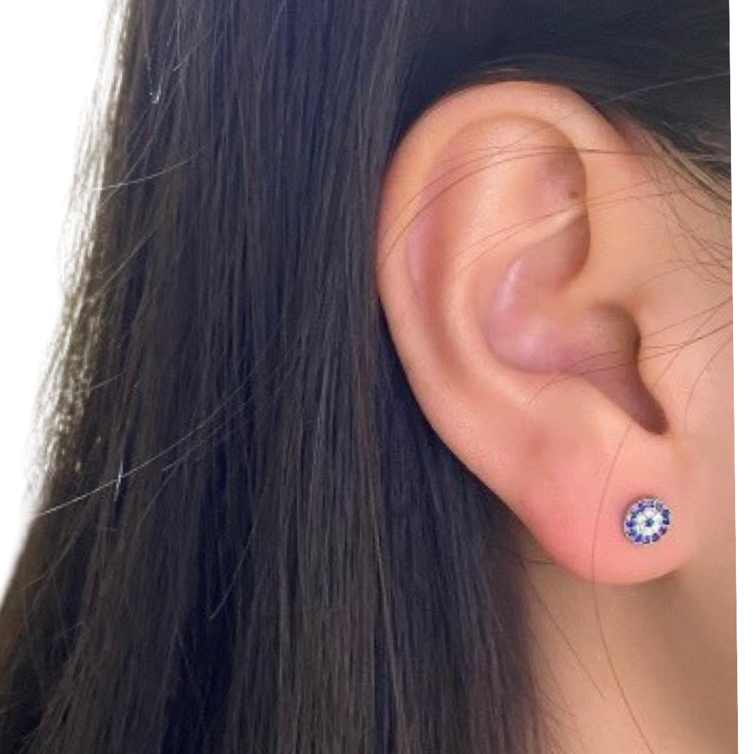 Pendientes de plata 925 ojo turco