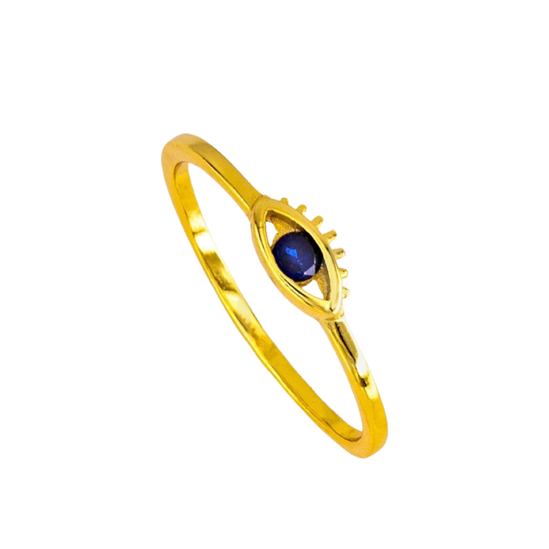 Anillo de plata baño de oro