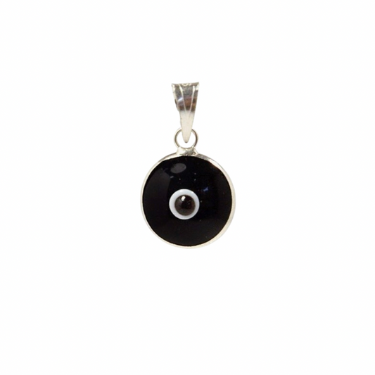 Colgante de Plata  Ojo Turco 🧿 Negro