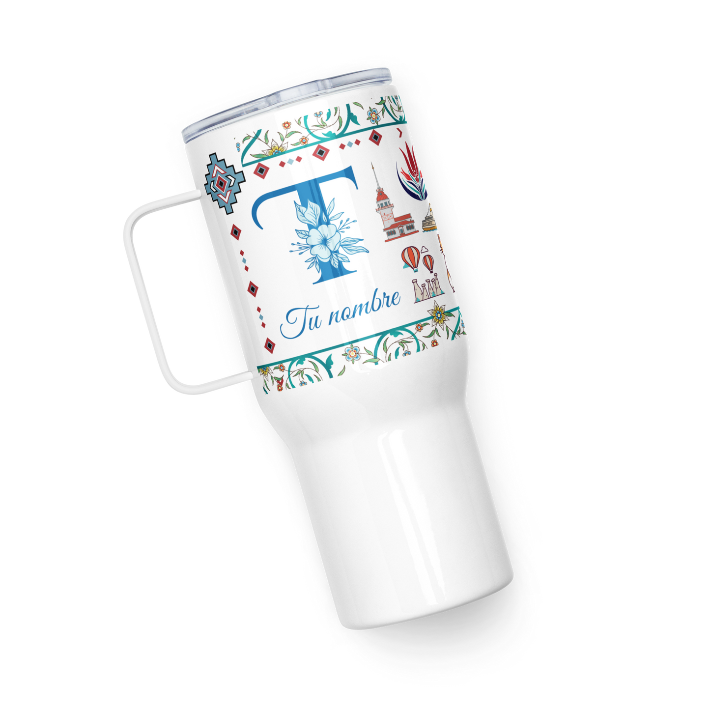 TERMO CON ASA TURQUIA CON TU NOMBRE PERSONALIZADO