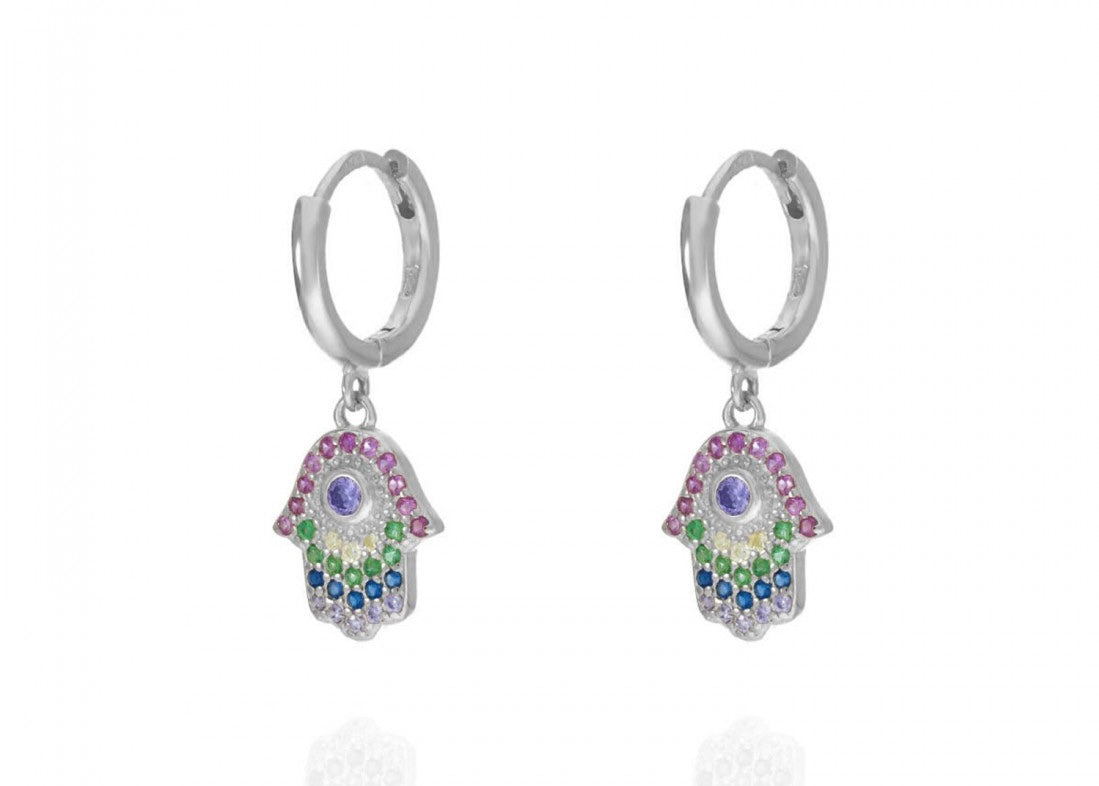 Pendientes de Plata Hamsa 🪬 Aro