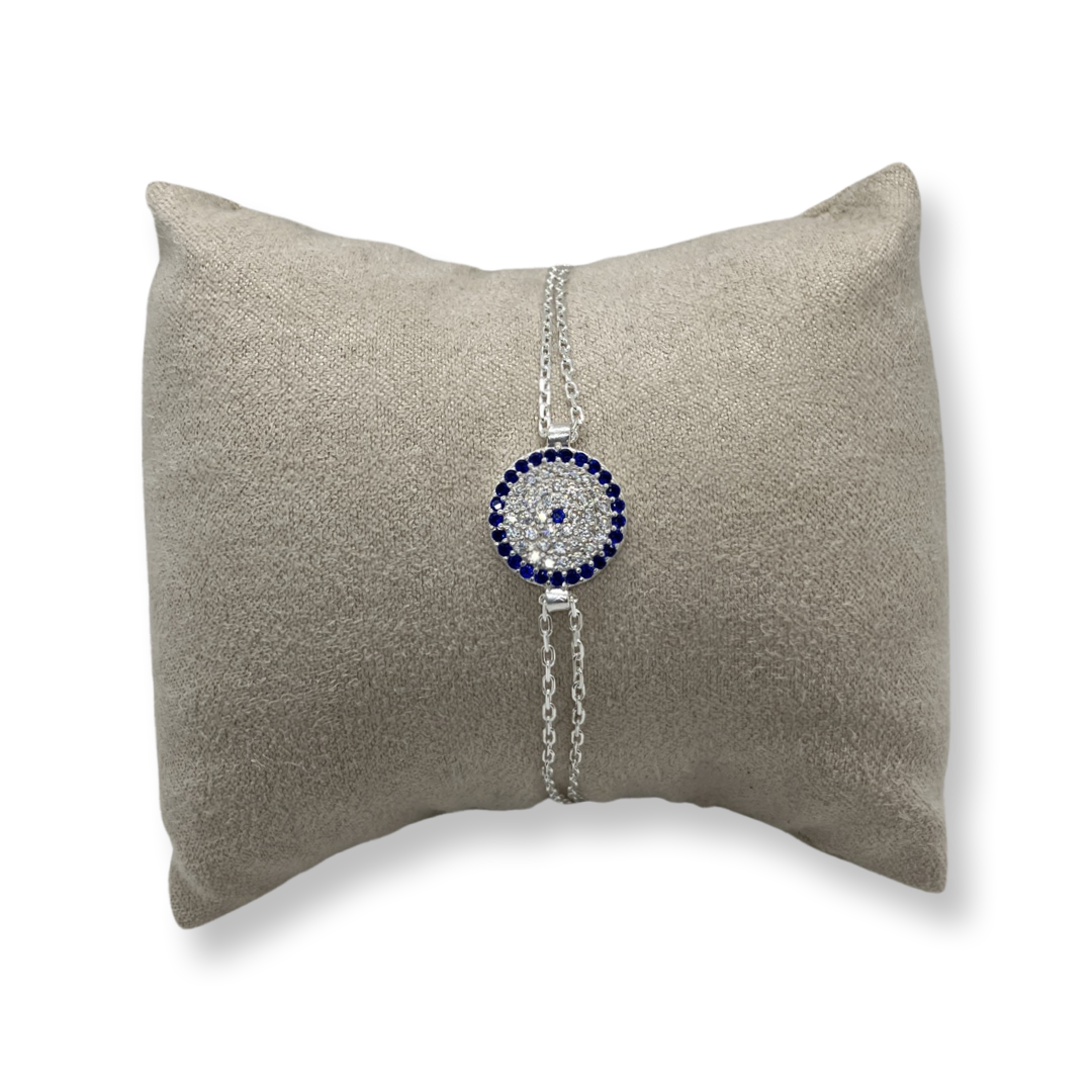 Pulsera de Plata Ojo Turco 🧿 Zirconitas