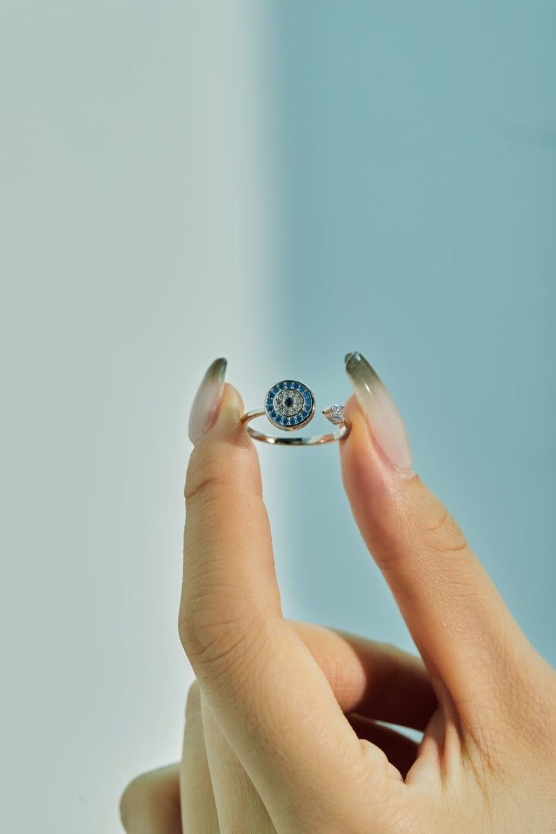Turkish eye ring 🧿 rotating