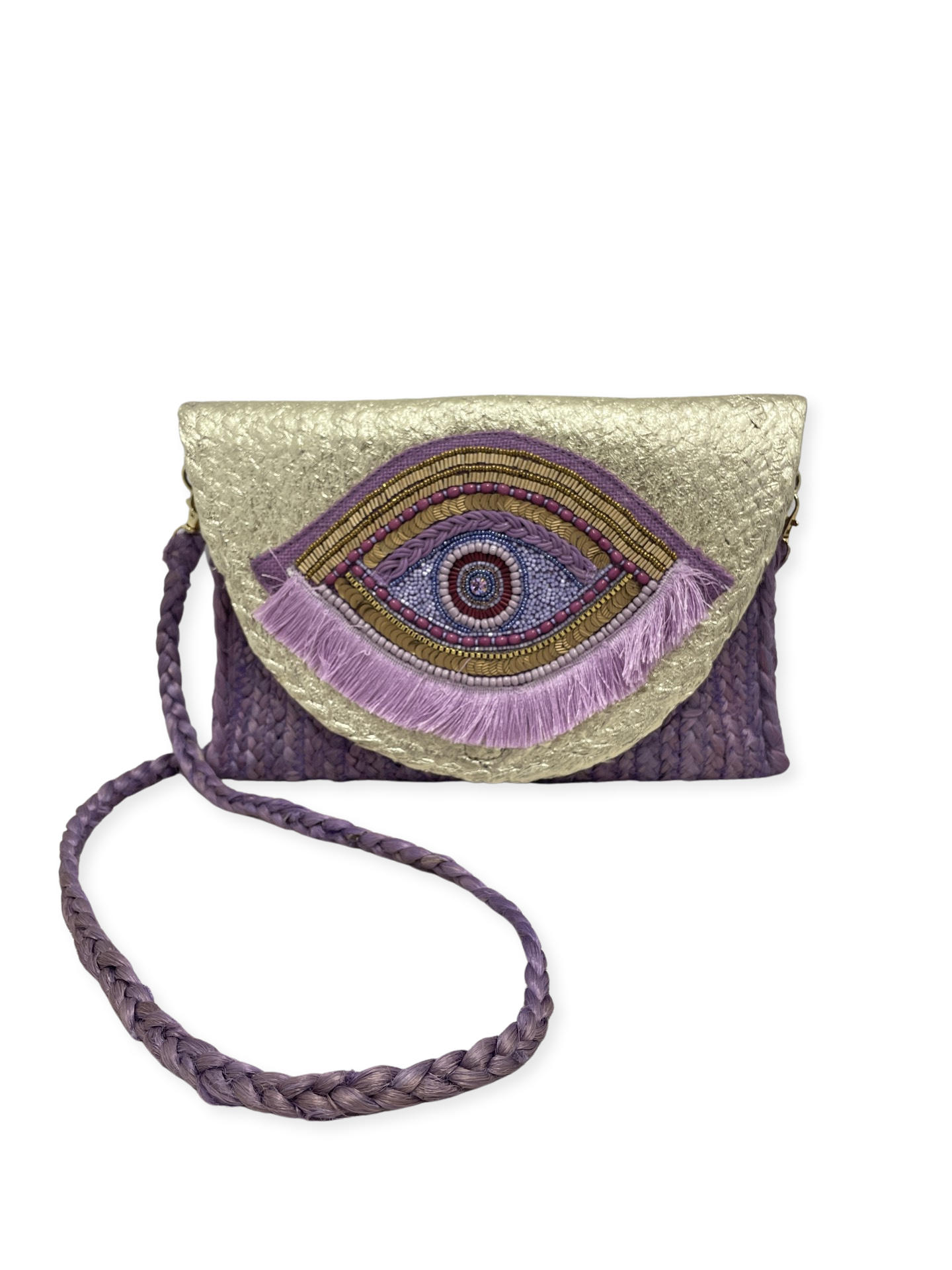 Borsa Nazar 🧿 Stile Ráfia Viola Malva